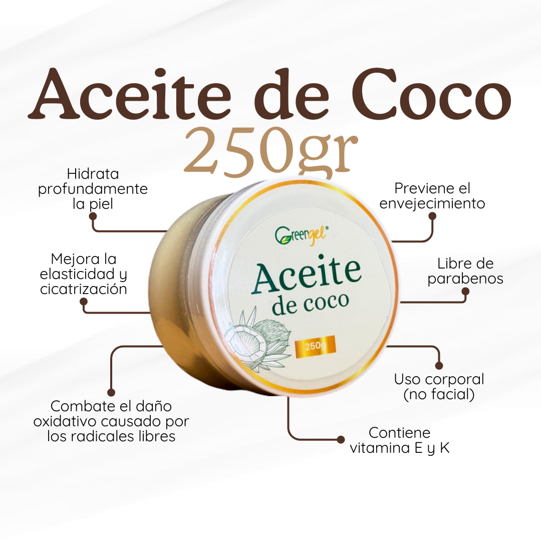 Aceite de coco orgánico corporal 250gr