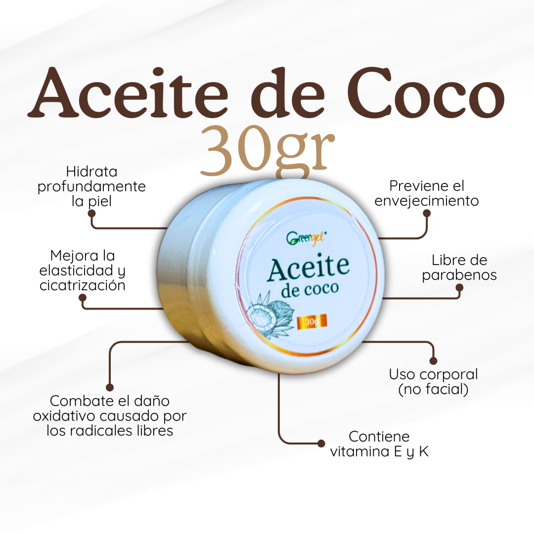 Aceite de coco orgánico corporal 30gr