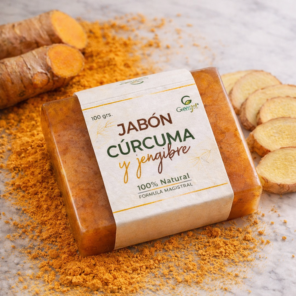 Jabón de cúrcuma y jengibre